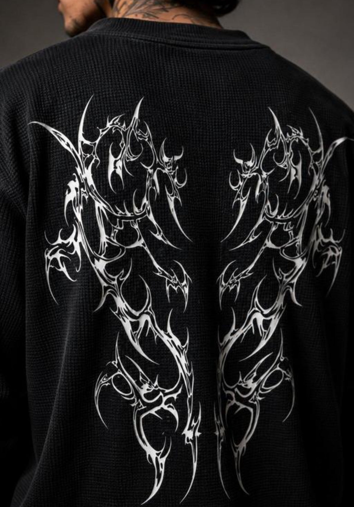 Full sleeve printed oversized T-shirt