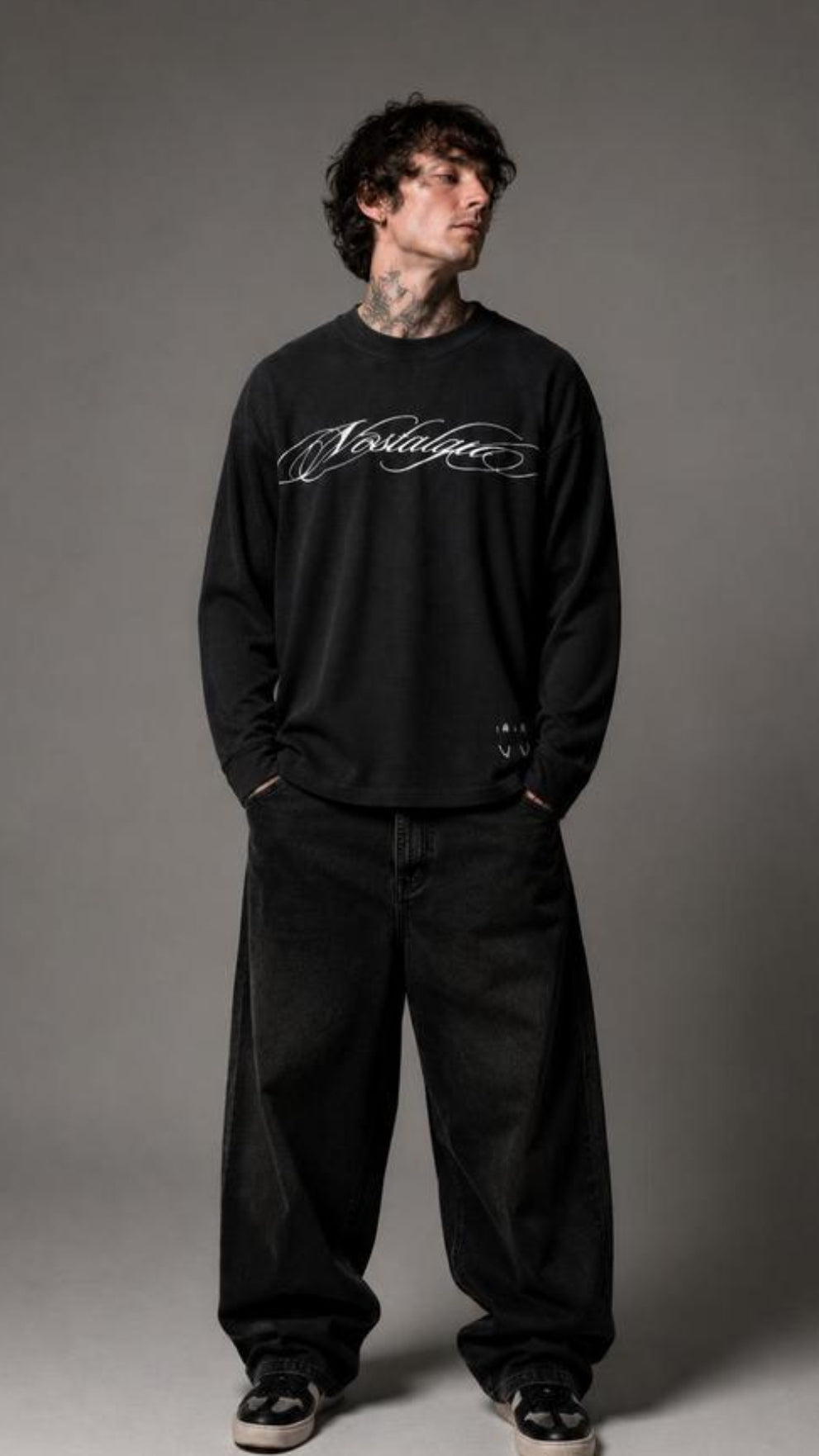 Full sleeve printed oversized T-shirt