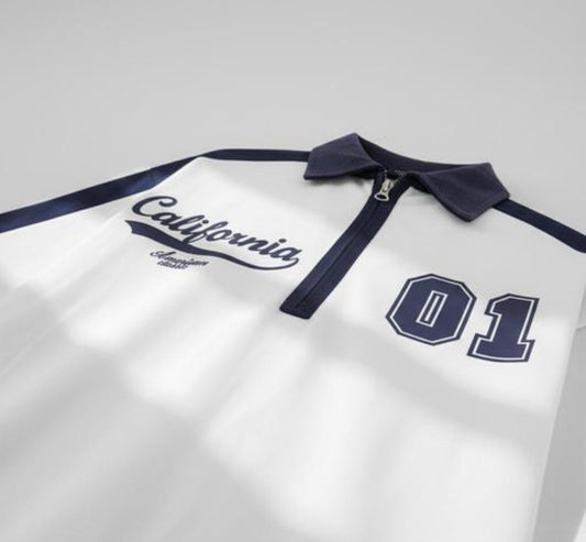 Trending polo collar oversize T-shirt