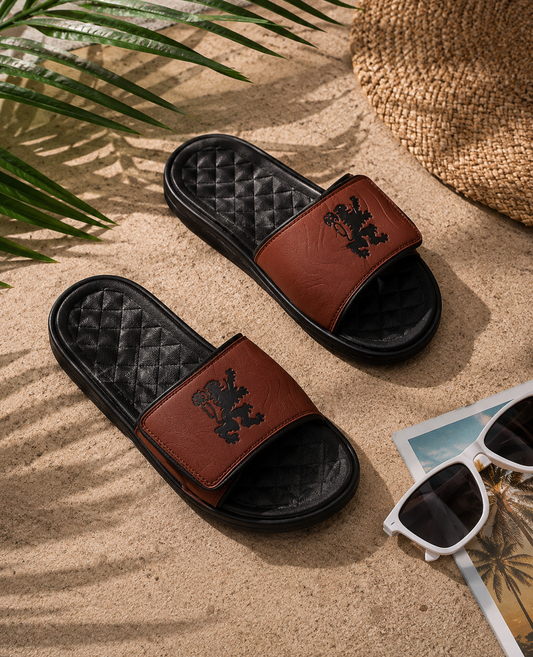 Casual brown slider | lightweight | durable