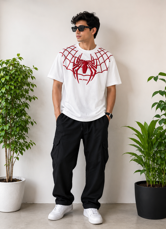 Spider puff print T-shirt