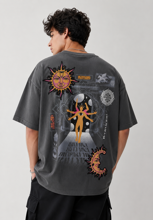 Grey oversized T-shirts | kalyug|