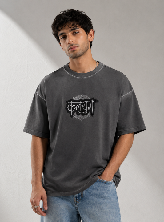 Grey oversized T-shirts | kalyug|