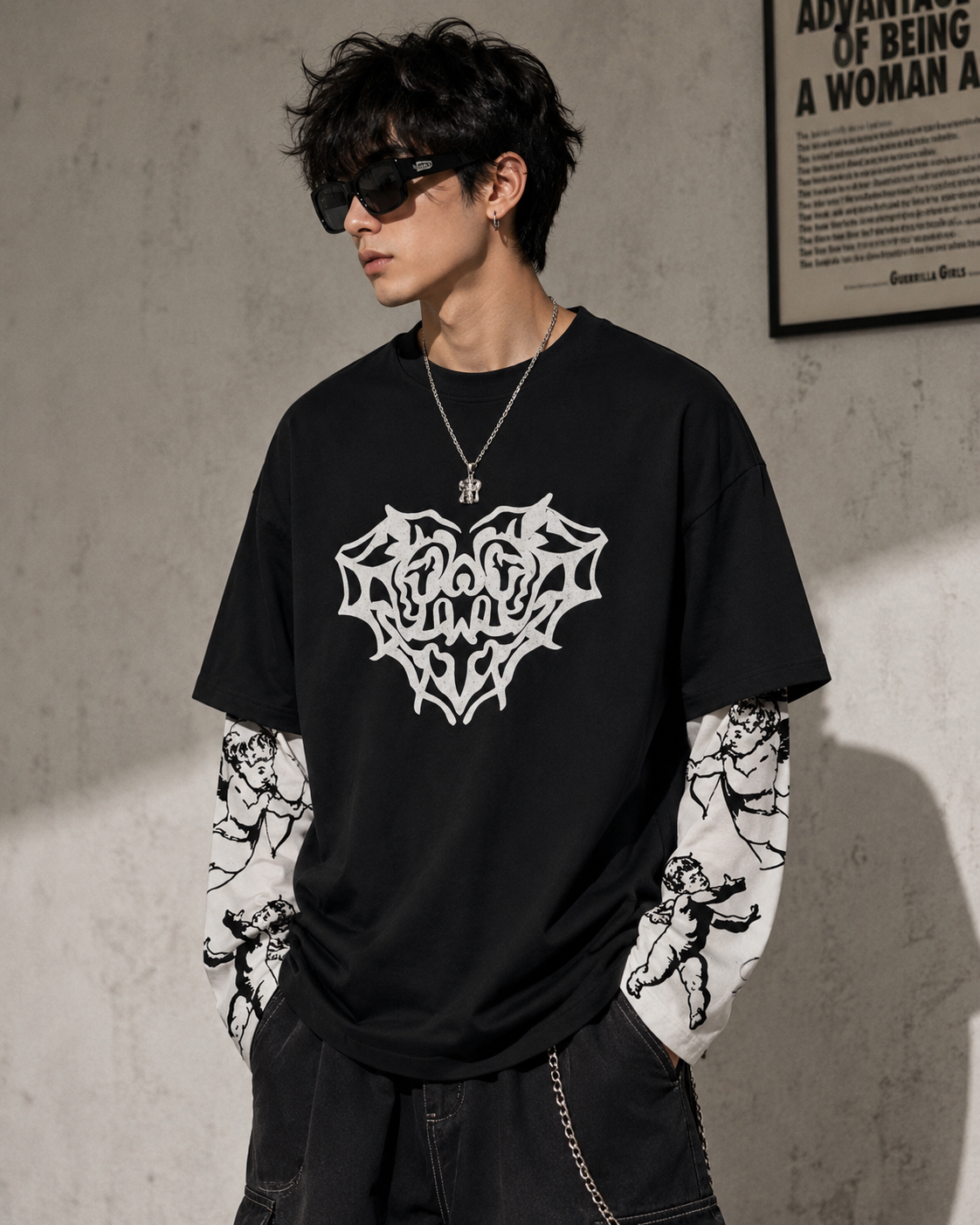 Full sleeve printed T-shirt